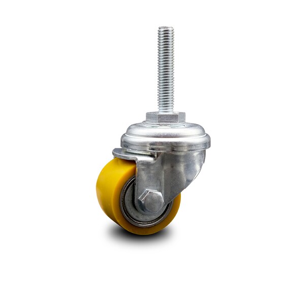 Low Profile Polyurethane 35mm Wheel 8mm Threaded Stem Caster